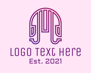 Music Production - Gradient Minimalist Jukebox logo design