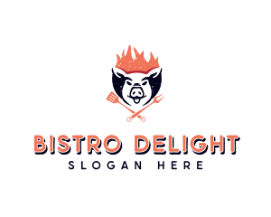 Pork Barbecue Gastropub logo design