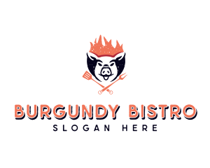 Pork Barbecue Gastropub logo design