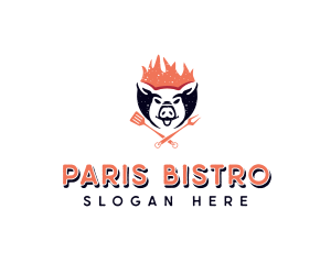 Pork Barbecue Gastropub logo design