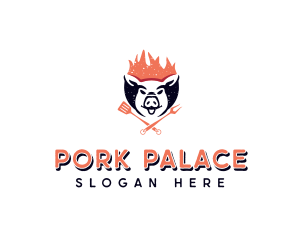 Pork - Pork Barbecue Gastropub logo design