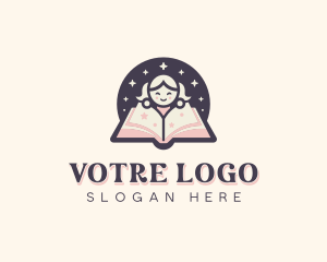 Astronomy - Astronomy Girl Learning logo design