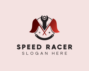 Racing Flag Panel Beater logo design