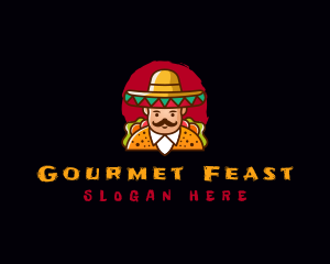 Tacos Gourmet Mexican logo design