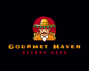 Tacos Gourmet Mexican logo design