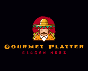 Tacos Gourmet Mexican logo design