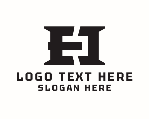 Industrial Construction Letter H logo design