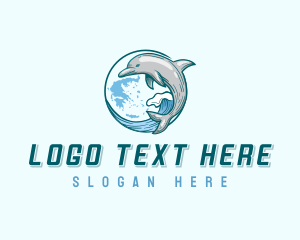 Ocean Greece Dolphin Logo