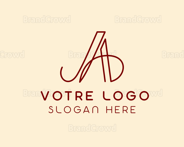 Elegant Fashion Boutique Letter A Logo