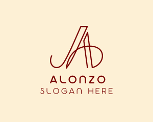 Elegant Fashion Boutique Letter A logo design