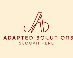 Elegant Fashion Boutique Letter A logo design