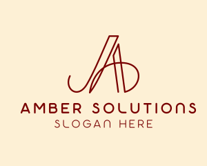 Elegant Fashion Boutique Letter A logo design