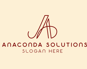 Elegant Fashion Boutique Letter A logo design