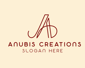 Elegant Fashion Boutique Letter A logo design