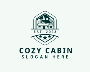 Cabin - Forest Cabin Roofing logo design