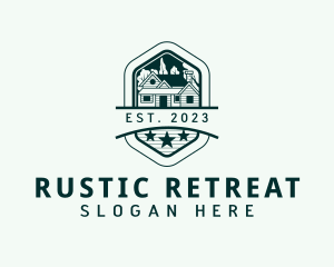 Cabin - Forest Cabin Roofing logo design