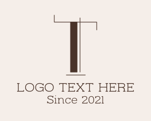 Letter T - Carpentry Letter T logo design