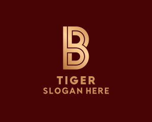 Modern Elegant Letter B logo design