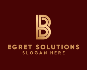 Modern Elegant Letter B logo design