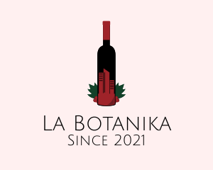 Wine Bottle - Urban City Bar logo design
