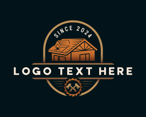 Tradesman - Cabin Roofing Contractor logo design