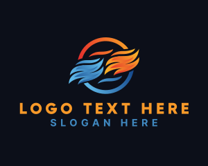 Thermal - Cold Cooling Heat logo design