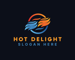 Cold Cooling Heat logo design