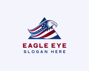 USA Eagle Patriot logo design