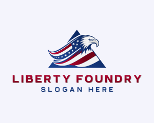 USA Eagle Patriot logo design