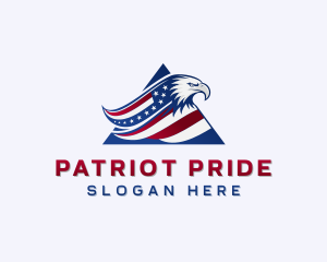 USA Eagle Patriot logo design