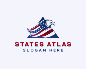 USA Eagle Patriot logo design