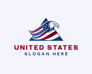 USA Eagle Patriot logo design