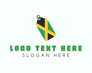 Nationality - Jamaica Flag Tag logo design