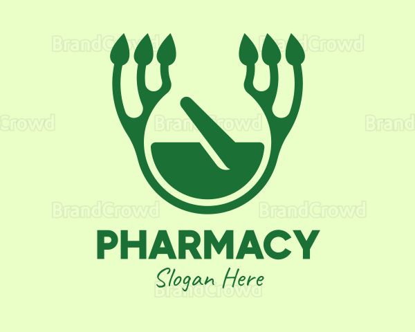 Green Herbal Healing Logo