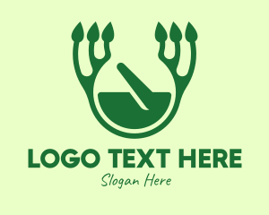Organic - Green Herbal Healing logo design