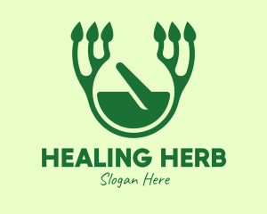 Green Herbal Healing logo design