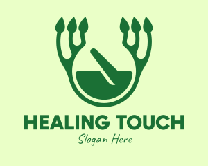 Green Herbal Healing logo design