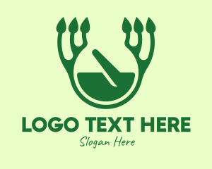 Green Herbal Healing Logo