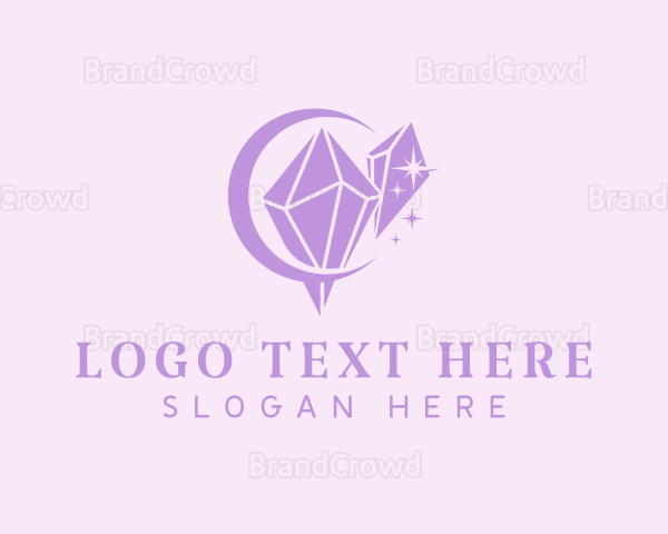 Sparkling Moon Gem Logo