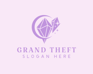 Diamond - Sparkling Moon Gem logo design