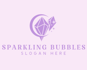 Sparkling - Sparkling Moon Gem logo design