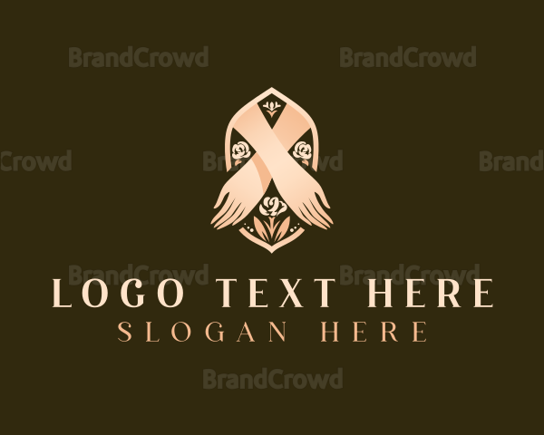 Elegant Floral Hands Logo