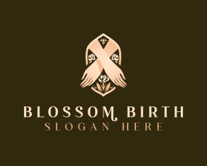 Elegant Floral Hands Logo