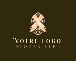 Elegant Floral Hands Logo