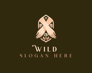 Elegant Floral Hands Logo