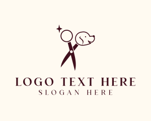 Shears - Dog Scissors Grooming logo design