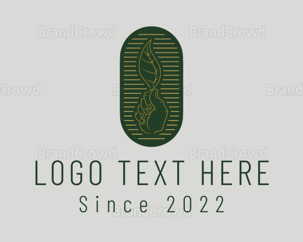 Leaf Landscaping Hand Logo