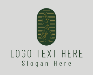 Leaf Landscaping Hand Logo