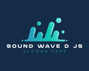 Bubble Wave Sound  logo design