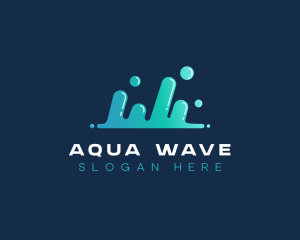 Bubble Wave Sound  logo design